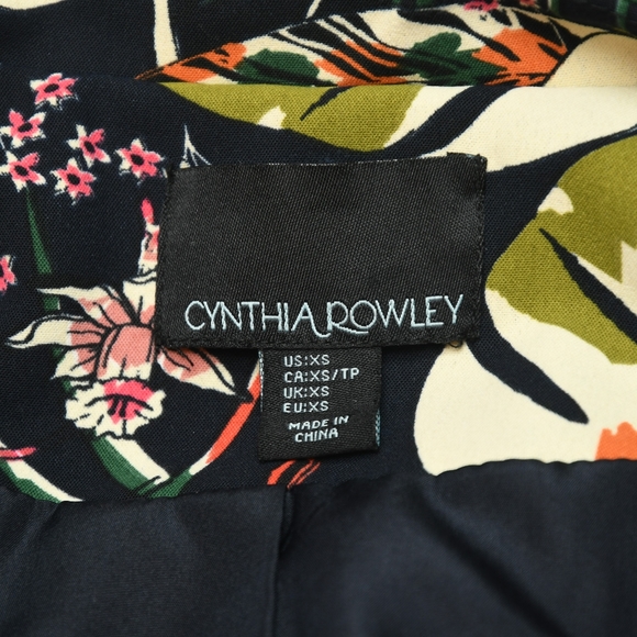 Cynthia Rowley Tropical Oversized Blazer Size XS - Picture 4 of 7